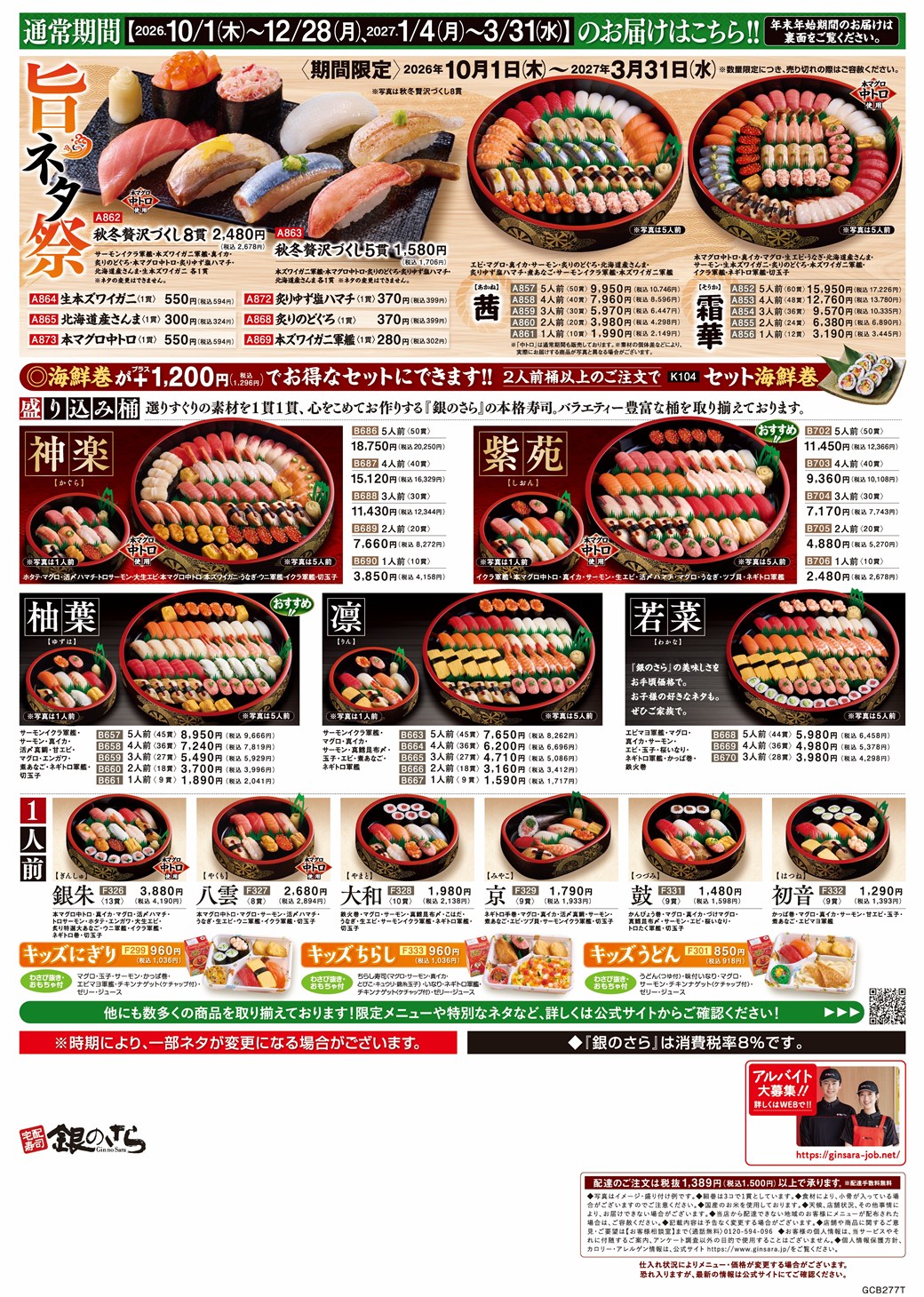 中部の店舗のメニュー2